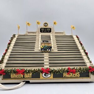 Hawthorne Village Green Bay Packers Christmas Village Main Gate Stadium Light Up